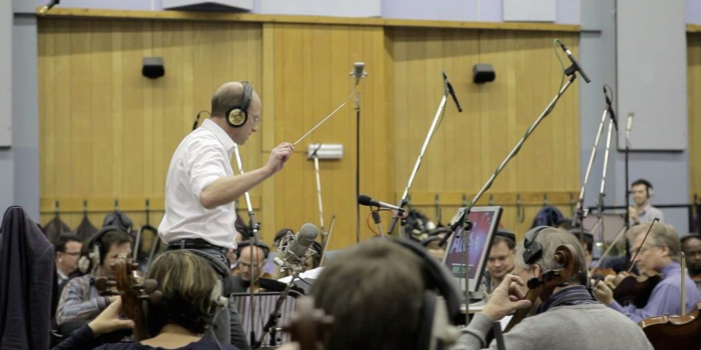 Jonathan Williams conducting the KillZone 2 soundtrack at Abbey Road Studios
